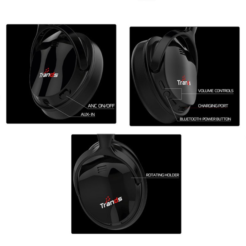 Play loud Wireless Bluetooth Active Noise Cancelling Stereo Headset