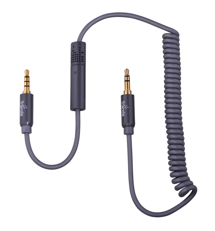 Coiled Drivers Choice Aux Cable with Mic 
