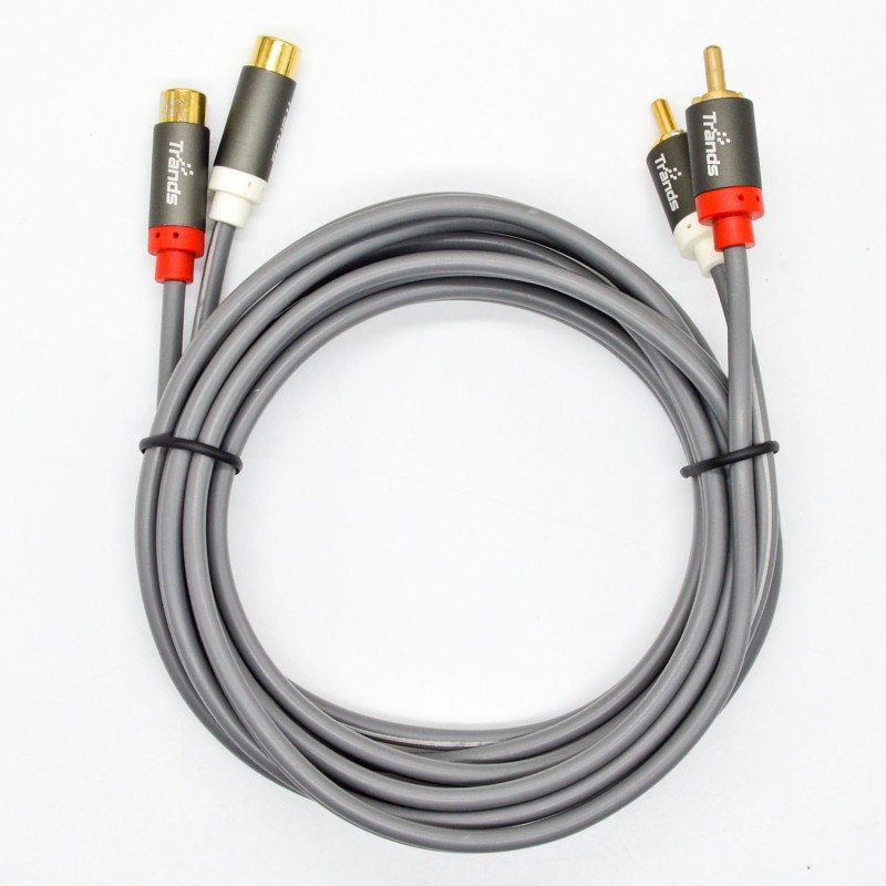 2 RCA Male to 2 RCA Female Stereo Audio Cable
