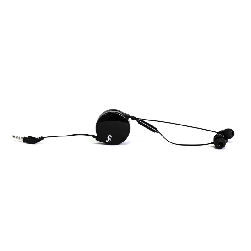 Retractable Stereo Headphone with Microphone