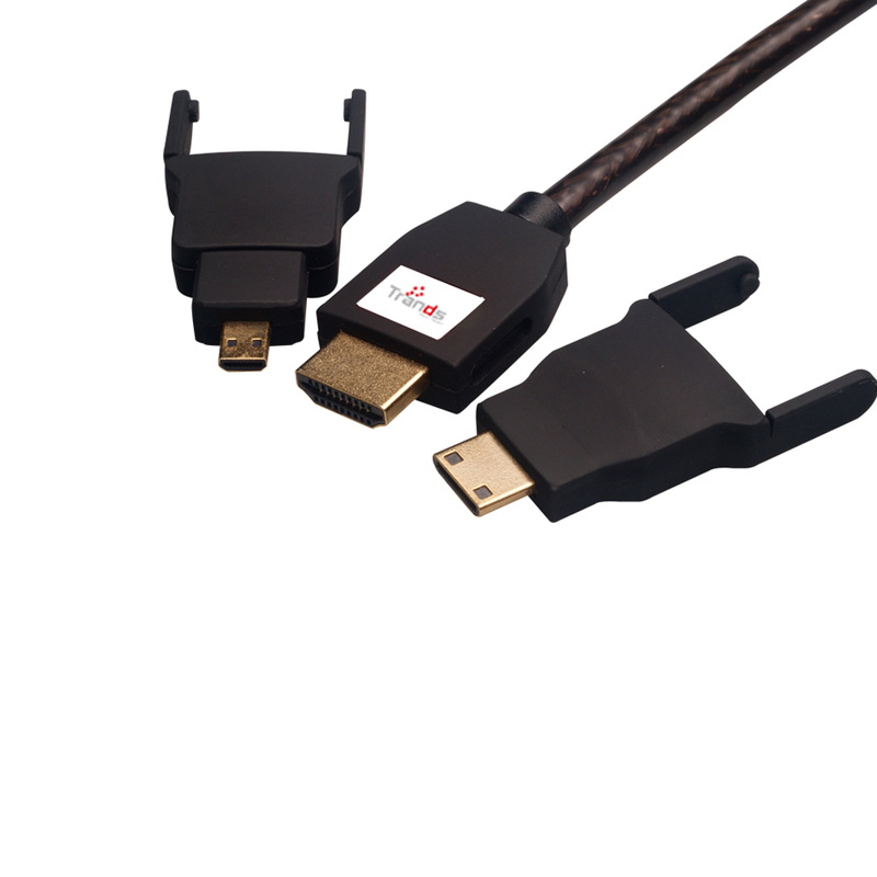 4 in 1 HDMI with Micro & Mini HDMI Connectors Cable