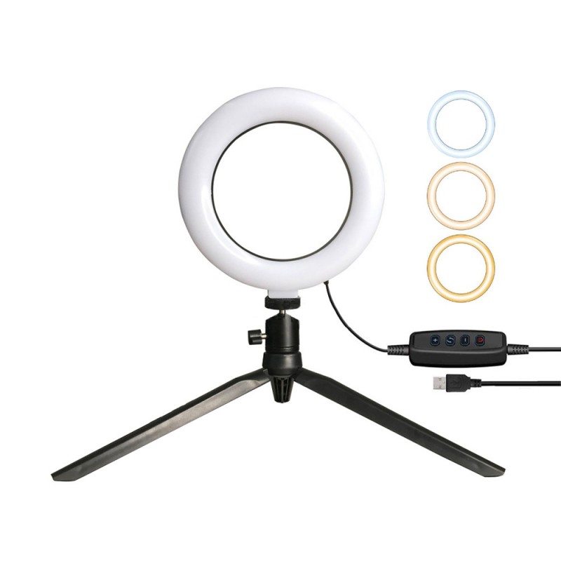 LED Ring Light Desktop Stand