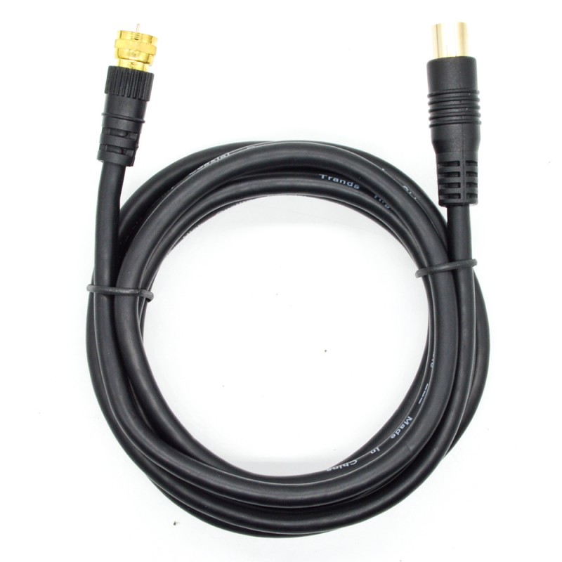 Coaxial TV Cable Male Plug to RF Male Plug 