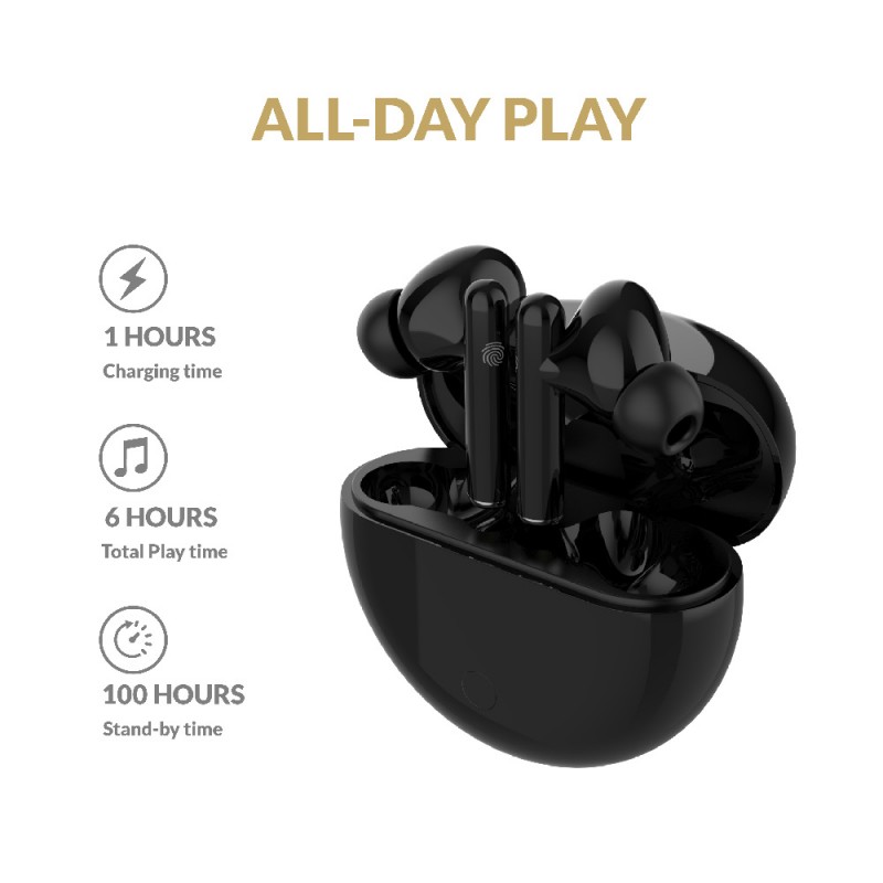 Bluetooth Wireless Earbuds with Portable Charging Case (Type-C Charging Port)