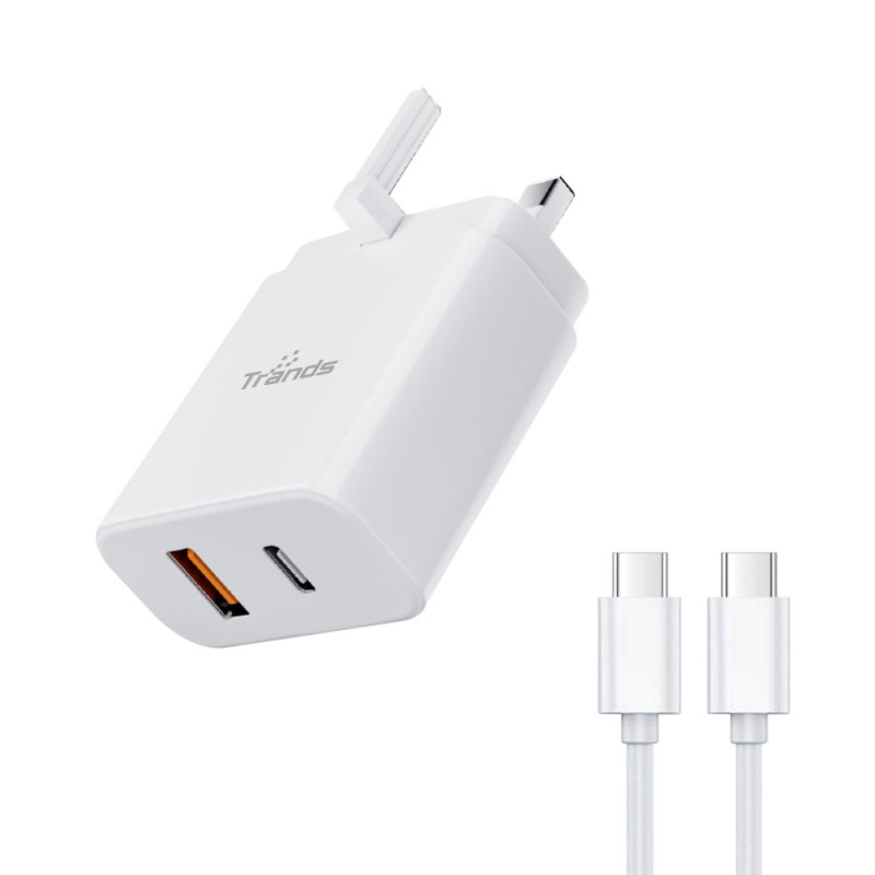 38W Travel Charger with Type-C to Type-C Cable