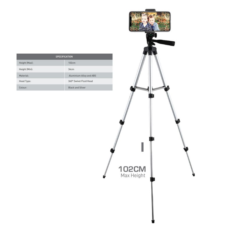 Tripod Stand with Mobile and Camera Holder