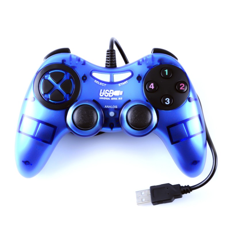 USB 2.0 Dual Shock Vibration Single Controller Joystick