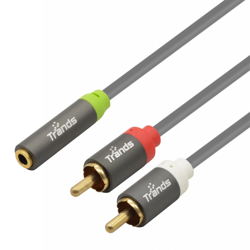 3.5mm Female to 2 RCA Male Stereo Audio Cable   