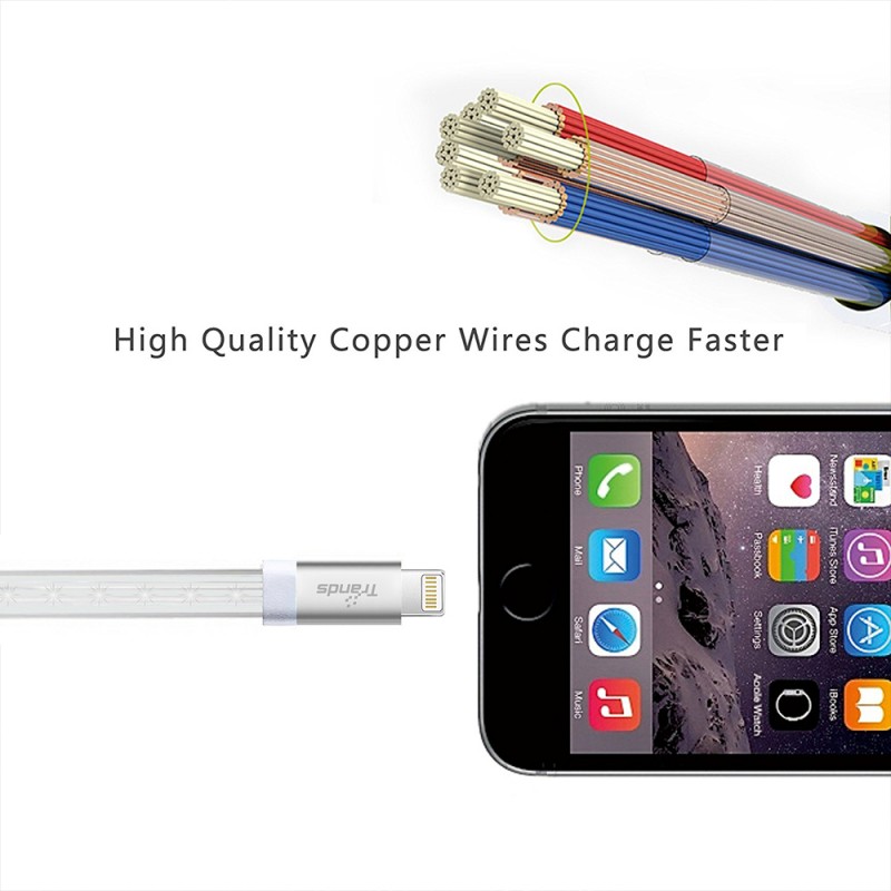 LED Flowing Lightning USB Cable