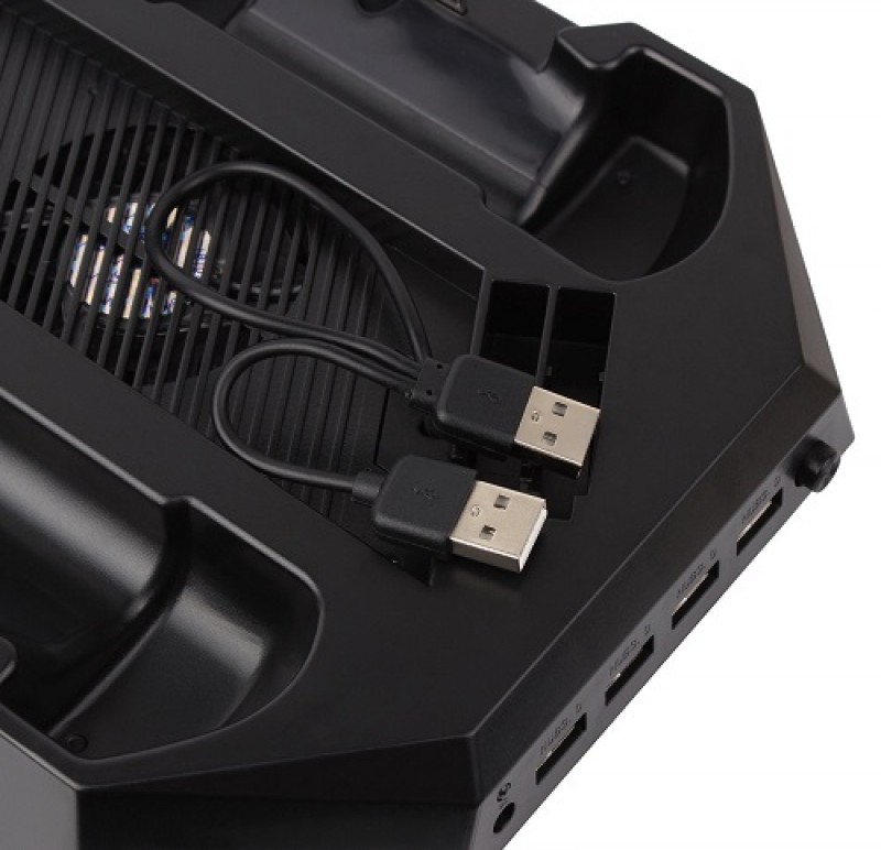 Multi Cooling Fan with USB Charging Hub for PS4 Console and Controllers