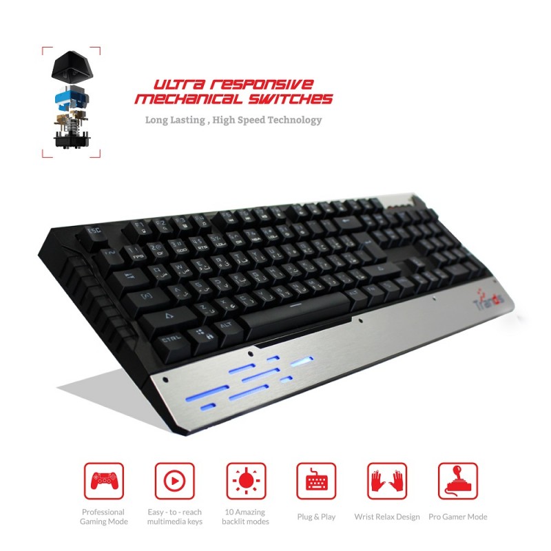 High Speed Technology Mechanical Keyboard with Ultra Responsive Mechanical Switches
