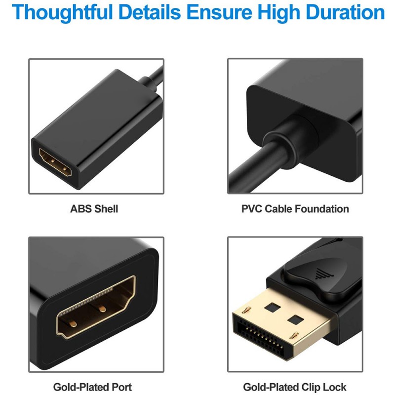 Display Port to HDMI Female Adapter Cable