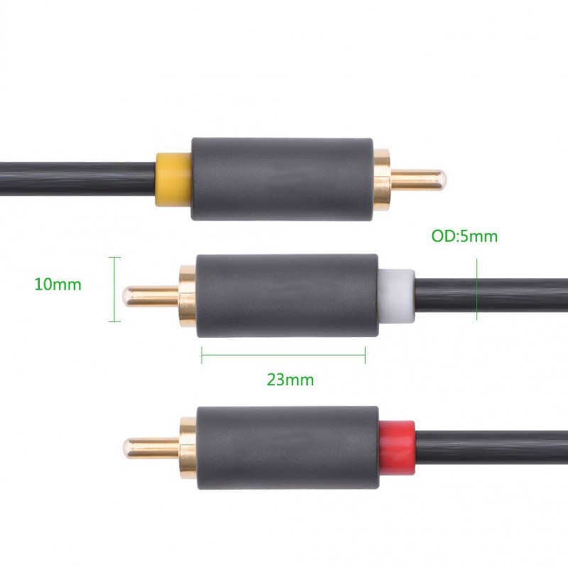3 RCA Male to 3RCA Male Cable