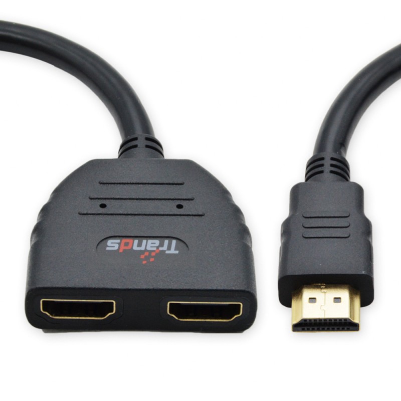1 in 2 out HDMI Male to Dual Female HDMI Splitter Cable