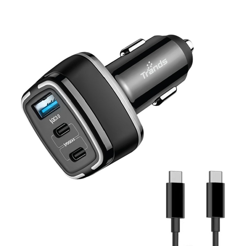 160W Car Charger with 100W Type-C Cable