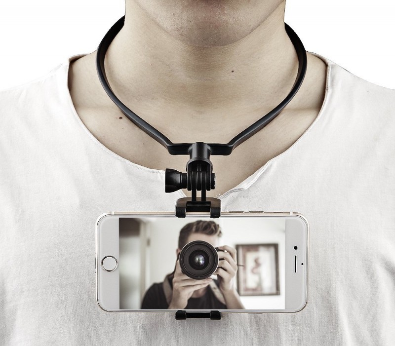Neck Hands Free Smartphone Holder for Video Recording
