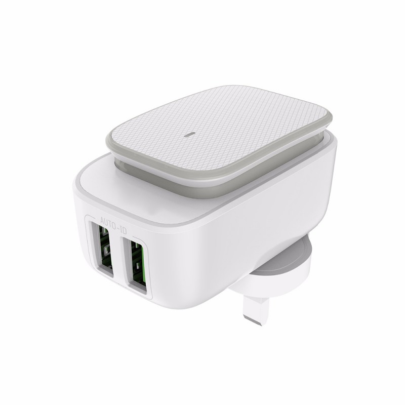 Dual USB Port Home Charger with Lightning Cable  