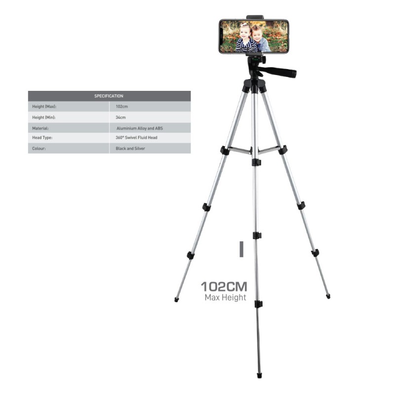 Tripod Stand with Mobile and Camera Holder TRST368 Trands
