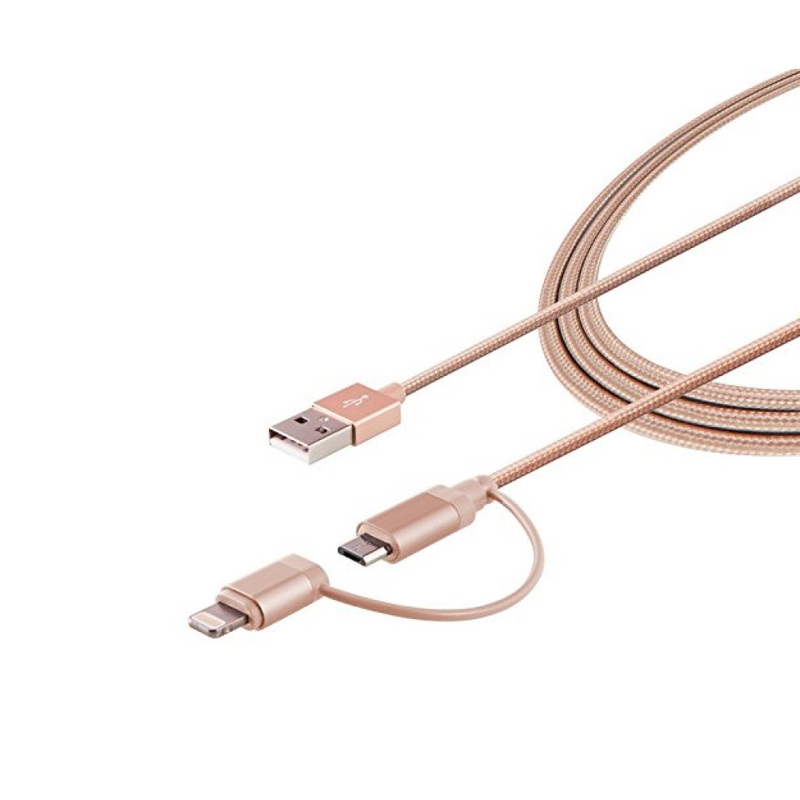 Braided MFi Lightning Cable with Micro USB Connector