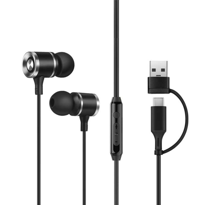 2 in 1 USB-C/USB-A Earphone