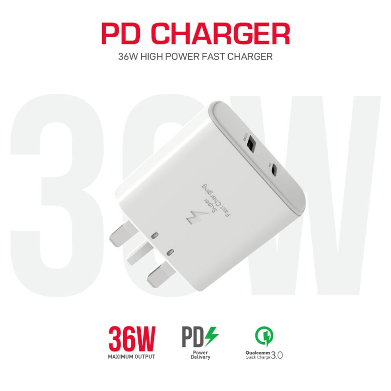 36W PD and QC 3.0 Charger