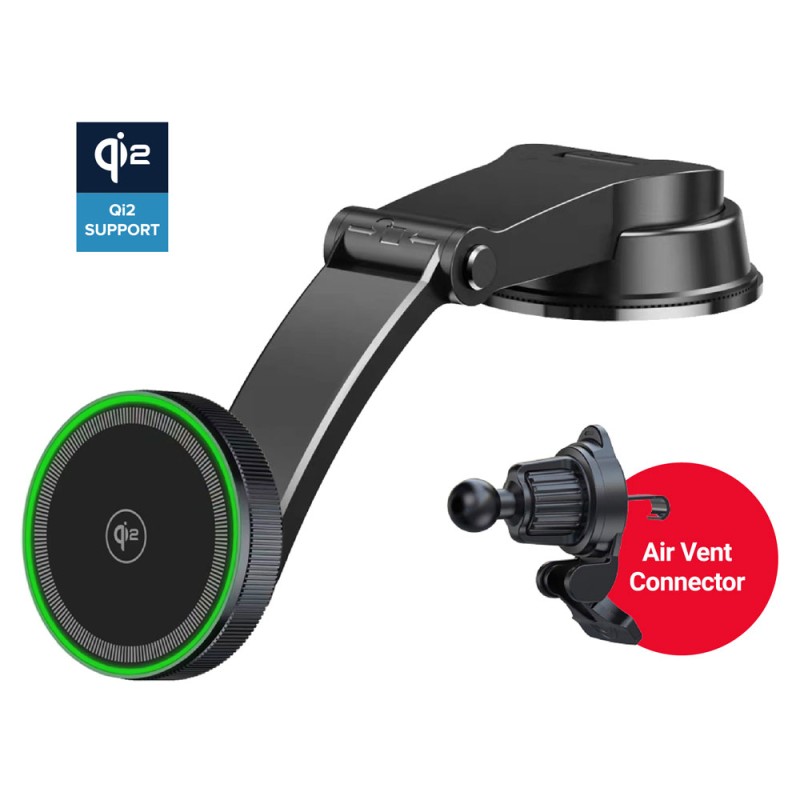 2 in 1 Magnetic Wireless Car Holder