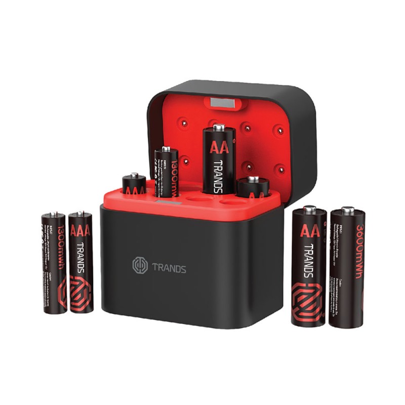 Rechargeable Batteries with Charging Case