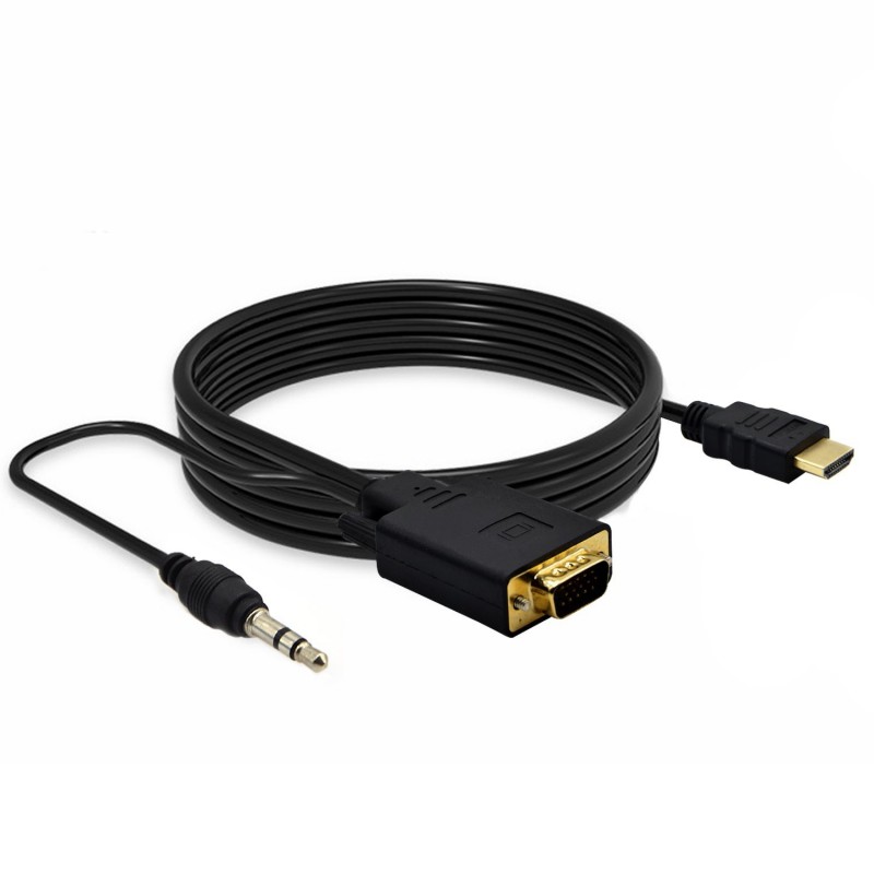 HDMI to VGA Converter Adapter Cable with Audio Support